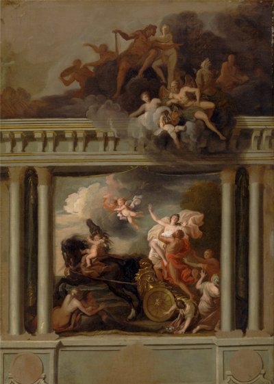 El rapto de Proserpina, diseño para la escalera de Devonshire House, Londres de Louis Laguerre